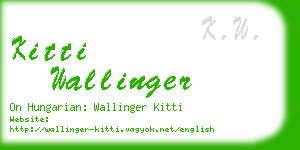 kitti wallinger business card